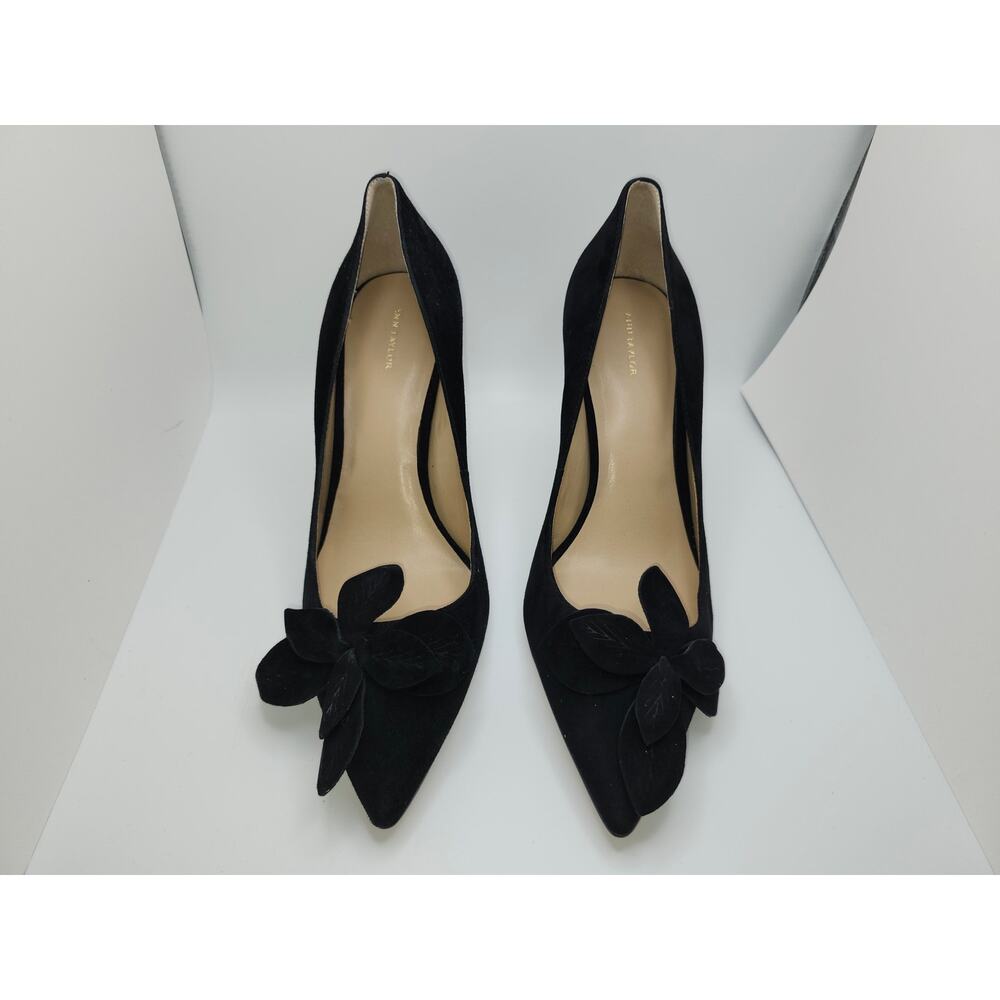 ANN TAYLOR NWB Black Suede Flower Pump Sz 11 #458312 Workwear Weddings GNO